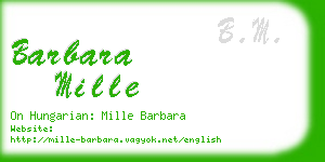 barbara mille business card